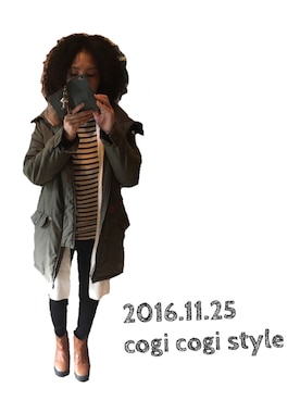 「アーミー」｜「アイテム（ブーツ）」を使った、ジェシーさん（レディース・170cm）の秋コーディネート