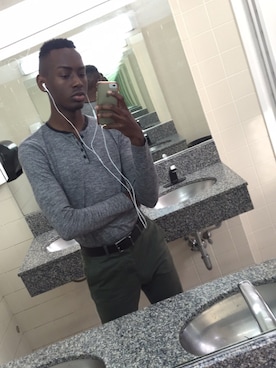 「BDG（ビーディージー）のアイテム」を使った、Jashawnさん（メンズ・185cm）の冬コーディネート