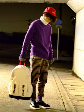 「Undercoverism（アンダーカバイズム）のアイテム（キャップ）」を使った、KAKKIIIさん（メンズ・170cm）の冬コーディネート