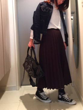 「KATHARINE ROSS（キャサリンロス）のアイテム（ニット/セーター）」を使った、ayaさん（レディース・158cm）の秋コーディネート