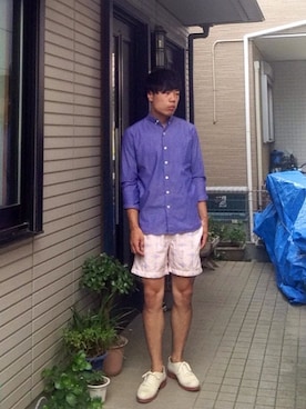 「膝上ショーツ」｜「アイテム（水着/着物・浴衣）」を使った、Y.Sさん（メンズ・172cm）の夏コーディネート
