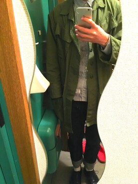 「Paraboot」｜「アイテム（ミリタリージャケット）」を使った、なりおさん（メンズ・174cm）の春コーディネート