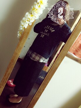 「Abercrombie&Fitch（アバークロンビーアンドフィッチ）のアイテム（スウェット）」を使った、smblさん（レディース・152cm）の秋コーディネート