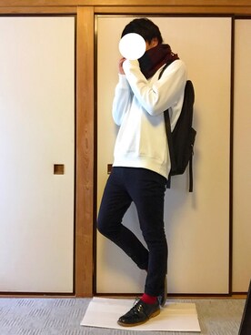 「BOYCOTT（ボイコット）のアイテム（シューズ）」を使った、ゆっぴさん（メンズ・165cm）の秋コーディネート