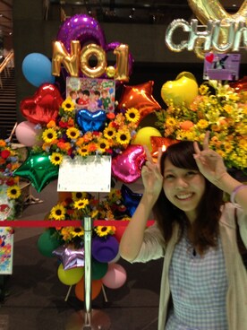 「evrynのワンピース（ワンピース、ブルー系）」を使った、あかねさん（レディース・151cm）の夏コーディネート