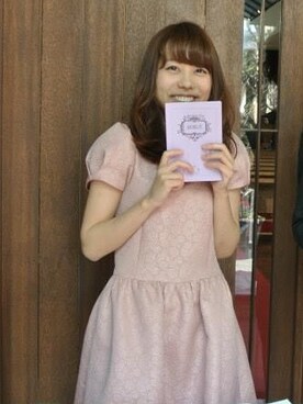 「marry garetのワンピース（ワンピース、ピンク系）」を使った、あかねさん（レディース・151cm）の夏コーディネート