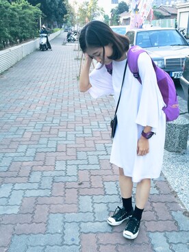 「Ed Hardy（エドハーディー）のアイテム（バッグ）」を使った、ᵀᴴᴬᴵ ᴹᴵᴺᴳ ᴴᴵᴬさん（レディース・158cm）の春コーディネート