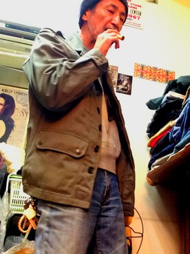 「SAINT JAMES（セントジェームス）のアイテム（帽子）」を使った、Louisさん（メンズ・165cm）の冬コーディネート