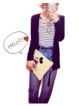 「アイテム（クラッチバッグ、その他）」を使った、yuppiさん（レディース・157cm）の冬コーディネート