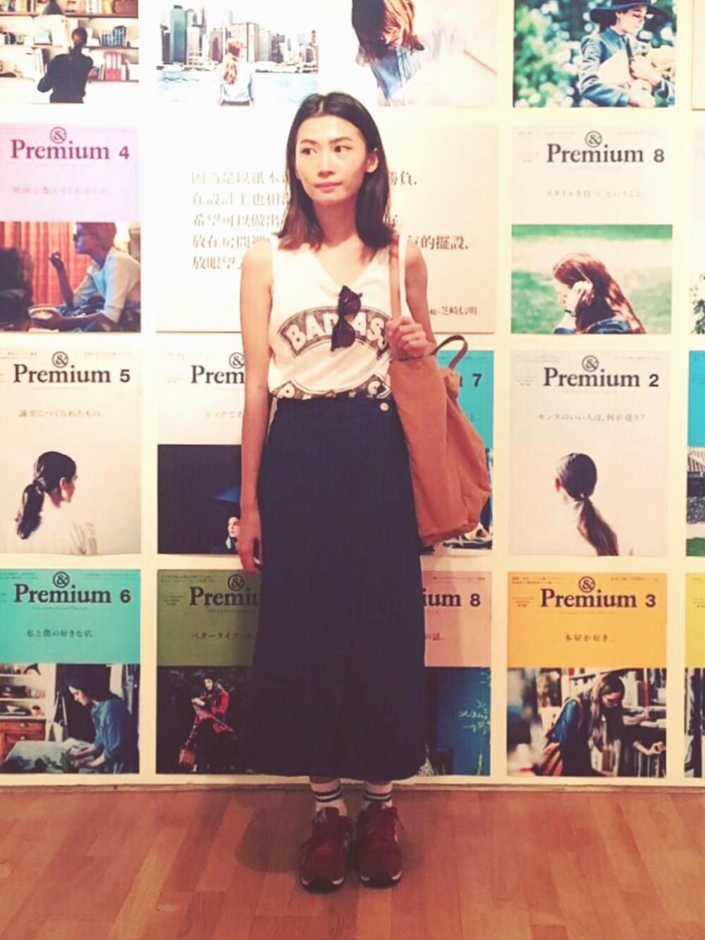 「ootd、outfit、summer、denim、casual、popeye、exhibition、Taiwan」｜「GLASENSEのアイテム（サングラス、ブラック系）」を使った、陳泛亭さん（レディース・158cm）の夏コーディネートの1枚目の写真