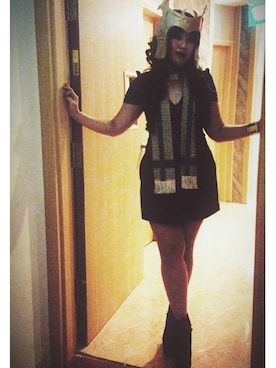 「halloween」｜「アイテム（サロペット/オーバーオール）」を使った、Sam L.さん（レディース・163cm）の秋コーディネート