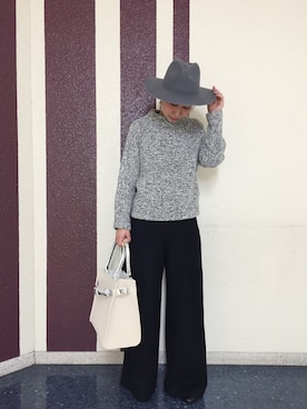 「グレーハット」｜eri  yoshidaさん（レディース・159cm）の秋コーディネート