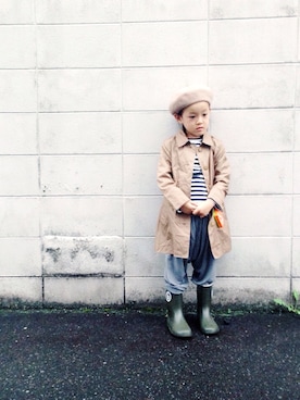 「MACKINTOSH PHILOSOPHY（ﾏｯｷﾝﾄｯｼｭ ﾌｨﾛｿﾌｨｰ）のアイテム」を使った、riccarinさん（キッズ・100cm）の秋コーディネート