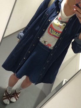 「アイテム（シャツワンピース）」を使った、つみこさん（レディース・158cm・20代）の春コーディネート