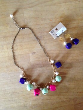 「アイテム（アクセサリー、パープル系）」を使った、mamenchioさん（レディース・143cm）の冬コーディネート