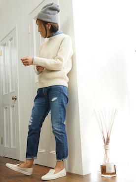 「アイテム（香水、パープル系）」を使った、KUROさん（レディース・161cm）の秋コーディネート