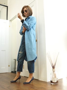 「アイテム（香水、パープル系）」を使った、KUROさん（レディース・161cm）の春コーディネート