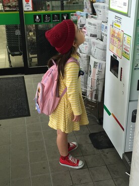 「abcd（ナシ）のアイテム（ワンピース/ドレス）」を使った、 charmyukaさん（キッズ・110cm）の秋コーディネート