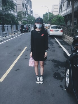 「HYPER GRAND（ハイパーグランド）のアイテム」を使った、潘小潁さん（レディース・167cm）の秋コーディネート