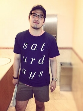 「サタデーズ ニューヨークシティ (Saturdays NYC)」｜「アイテム（チノパンツ）」を使った、ジミーやんさん（メンズ・171cm）の秋コーディネート