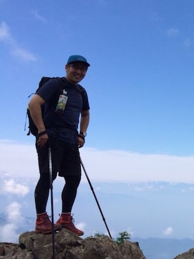 「ザノースフェイス」｜「アイテム（その他）」を使った、ジミーやんさん（メンズ・172cm）の夏コーディネート