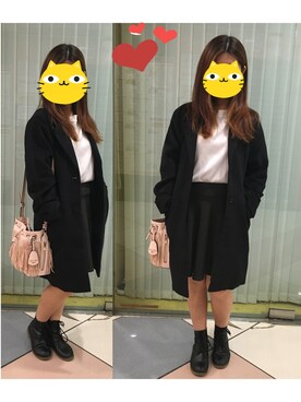 「WEGO（ウィゴー）のアイテム（スーツジャケット）」を使った、Joanne Cheungさん（レディース・158cm）の冬コーディネート