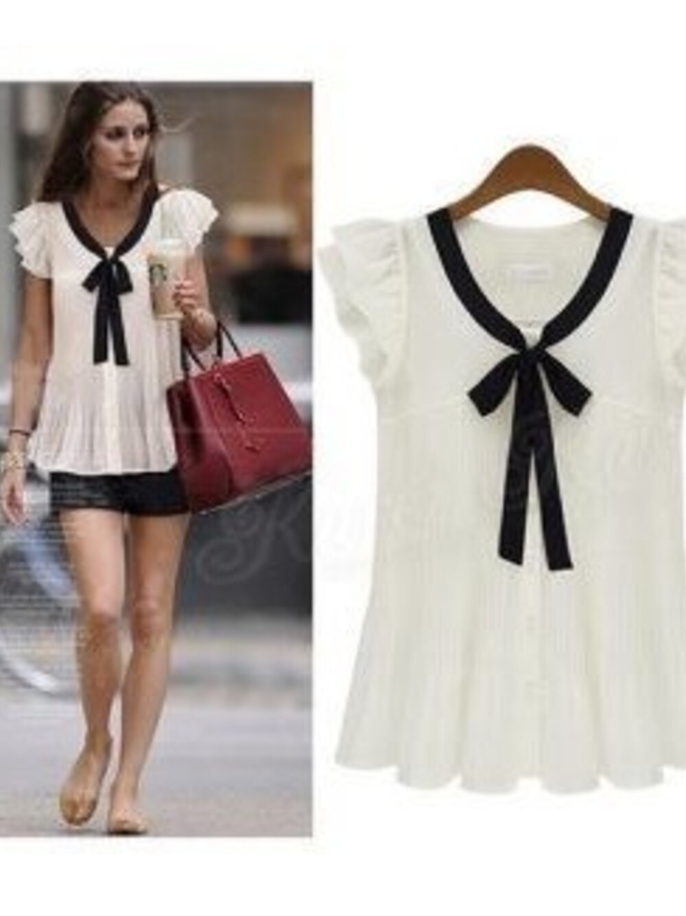 ホワイト系のシャツ/ブラウスを着用したレディースの春コーディネートの1枚目の写真