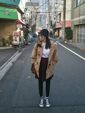 シエナ🌻さん（レディース・163cm）の冬コーディネート