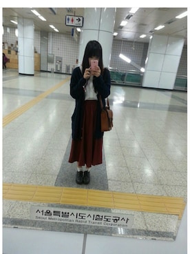 「A land（エーランド）のアイテム（ジャケット/アウター）」を使った、シエナ🌻さん（レディース・163cm）の冬コーディネート