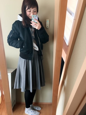 「フード」｜みなみさん（レディース・163cm）の冬コーディネート