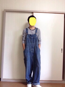 「アイテム（サロペット/オーバーオール）」を使った、ぎゃさん（メンズ・168cm・10代）の春コーディネート