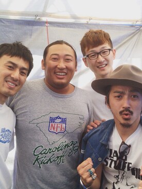 「FLAGSTUFF（フラグスタフ）のアイテム（トップス）」を使った、権藤裕輝さん（メンズ・170cm）の春コーディネート