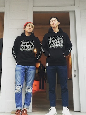 「WACKO MARIA（ワコマリア）のアイテム（パンツ）」を使った、権藤裕輝さん（メンズ・170cm）の冬コーディネート