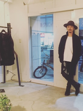 「nonnative（ノンネイティブ）のアイテム」を使った、権藤裕輝さん（メンズ・170cm）の冬コーディネート