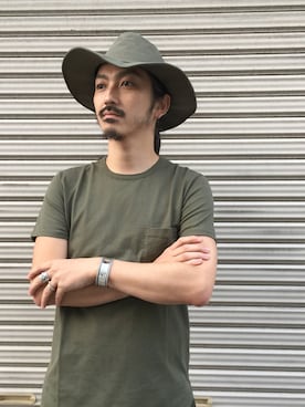 「nonnative（ノンネイティブ）のアイテム（帽子）」を使った、権藤裕輝さん（メンズ・170cm）の夏コーディネート