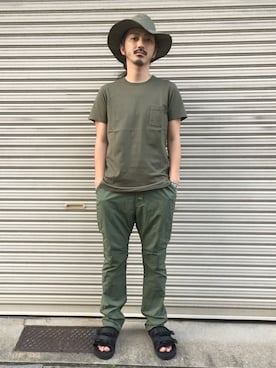 「nonnative（ノンネイティブ）のアイテム（Tシャツ/カットソー）」を使った、権藤裕輝さん（メンズ・170cm）の夏コーディネート
