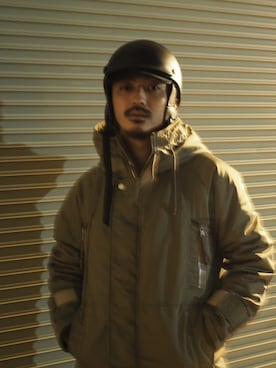 「nonnative（ノンネイティブ）のアイテム（ダウンジャケット/コート）」を使った、権藤裕輝さん（メンズ・170cm）の冬コーディネート