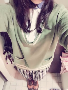 「Crisp」｜わかめ系霊長類さん（レディース・149cm）の冬コーディネート