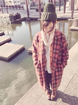 「サマンサ モスモス(Samansa Mos2)」｜「アイテム（チェスターコート）」を使った、わかめ系霊長類さん（レディース・149cm）の冬コーディネート