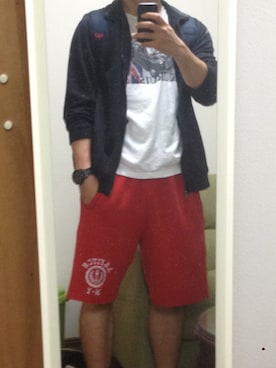「Abercrombie&Fitch（アバークロンビーアンドフィッチ）のアイテム（バッグ）」を使った、Takuさん（メンズ・171cm）の夏コーディネート