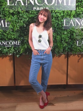 「LUC DNM （ラックデニム）のアイテム」を使った、伊藤ニーナさん（レディース・167cm）の夏コーディネート