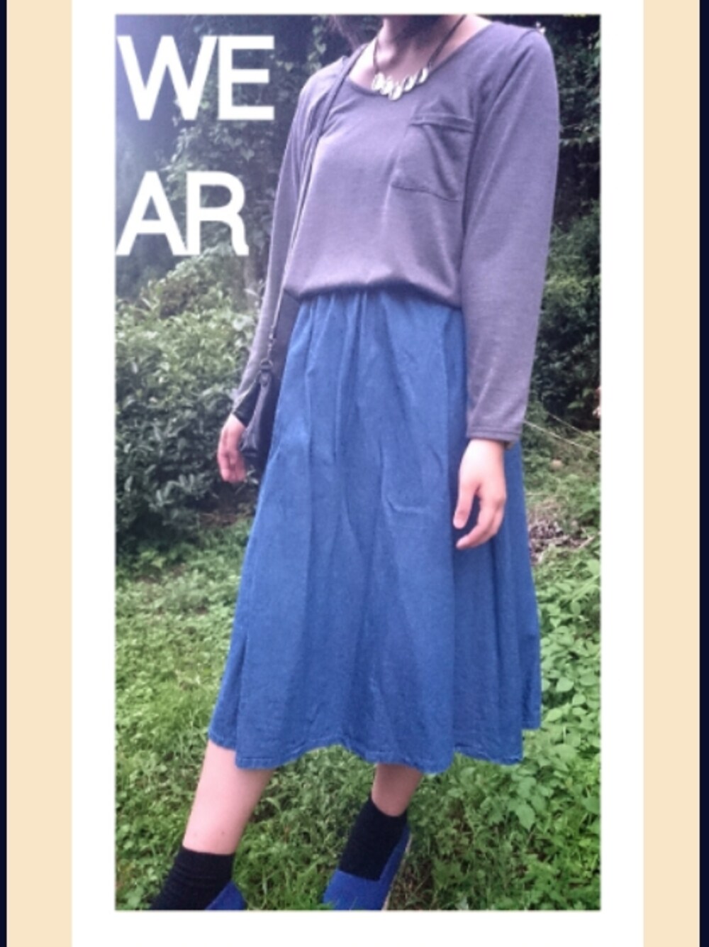 「LOWRYSFARMのシンプルで可愛くて使いやすいと思いますっ！（Tシャツ/カットソー、グレー系）」を使った、Naoさん（レディース・161cm）の秋コーディネートの1枚目の写真