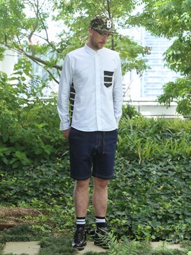 BASESTATIONさん（メンズ・183cm）の秋コーディネート