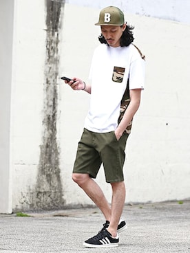 BASESTATIONさん（メンズ・178cm）の夏コーディネート