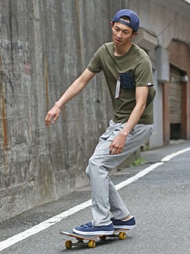 BASESTATIONさん（メンズ・178cm）の夏コーディネート