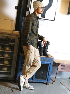 BASESTATIONさん（メンズ・178cm）の秋コーディネート