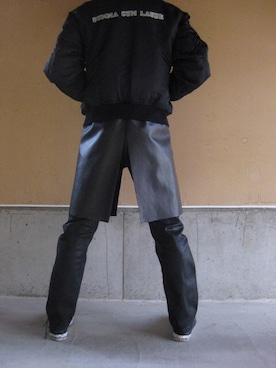 「RAF SIMONS（ラフシモンズ）のアイテム（ブルゾン）」を使った、猫田丸助さん（メンズ・176cm）の秋コーディネート