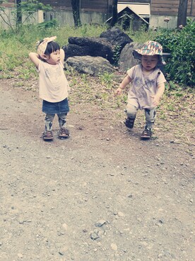 ダブルツインさん（キッズ・70cm）の春コーディネート