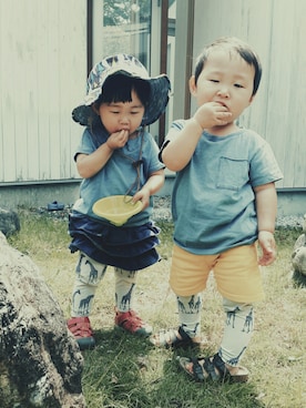 ダブルツインさん（キッズ・70cm）の夏コーディネート