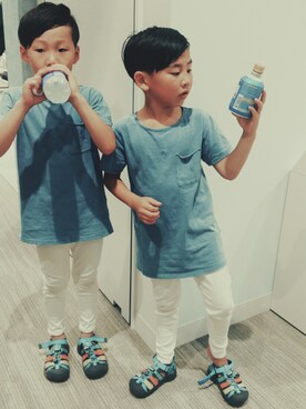 ダブルツインさん（キッズ・120cm）の夏コーディネート